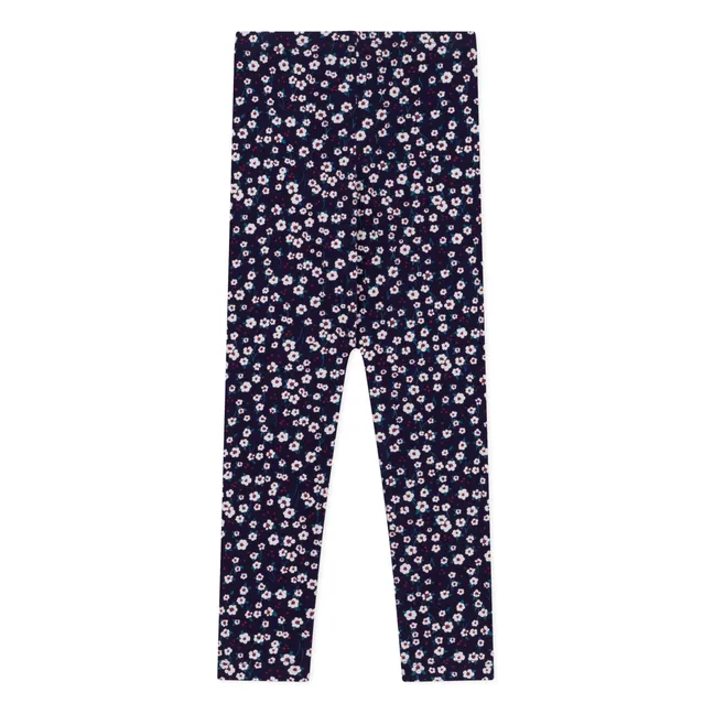Geblümte Legging | Navy