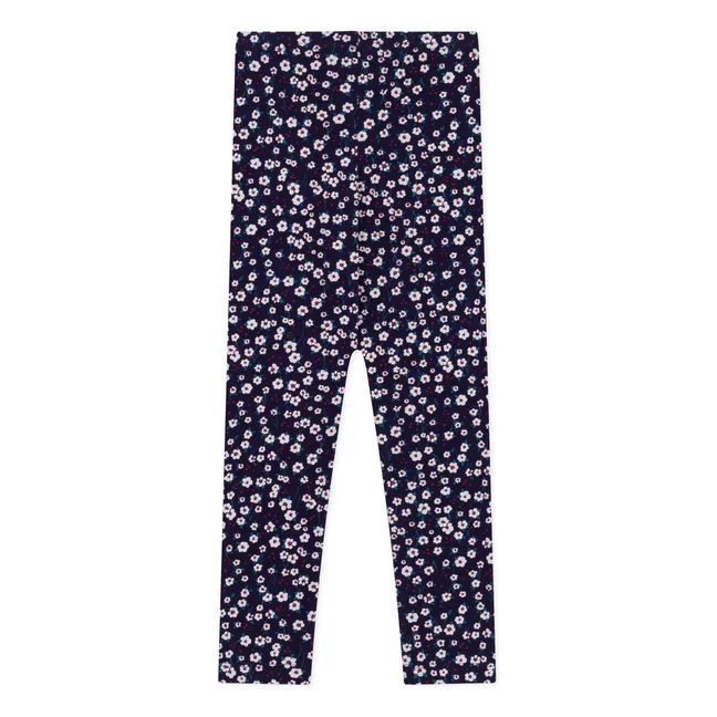 Legging Fleuri | Bleu marine