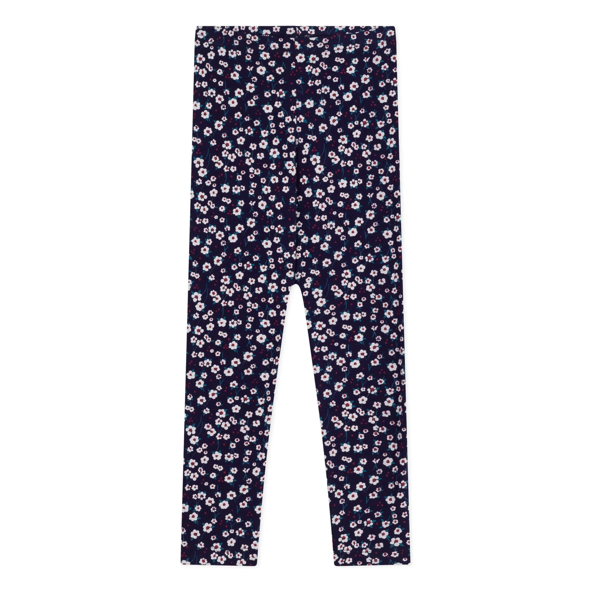 Petit Bateau Girls Navy Blue Floral Legging
