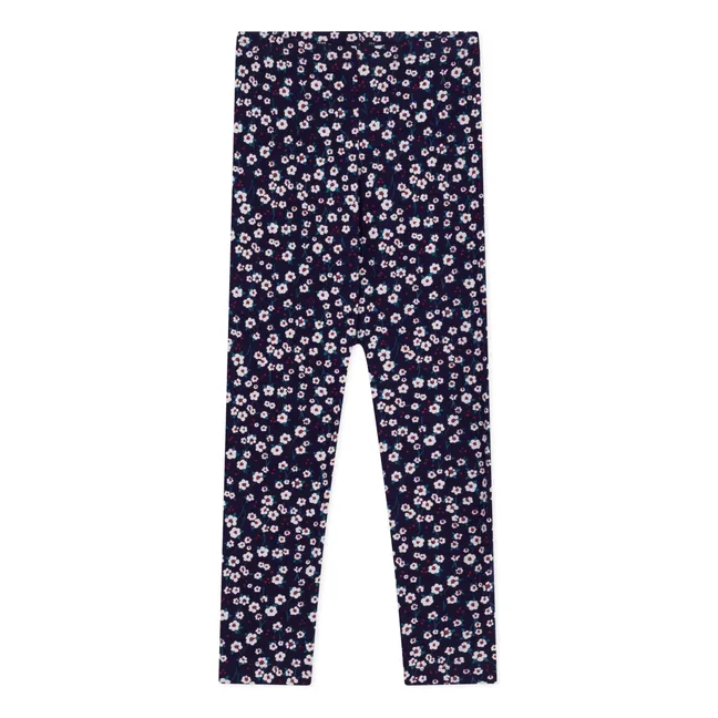 Geblümte Legging | Navy