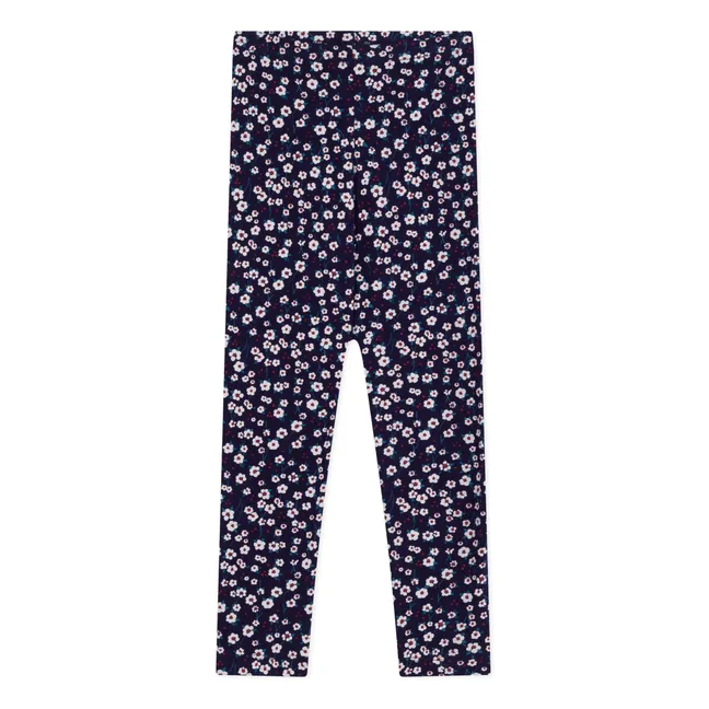 Legging Fleuri | Bleu marine