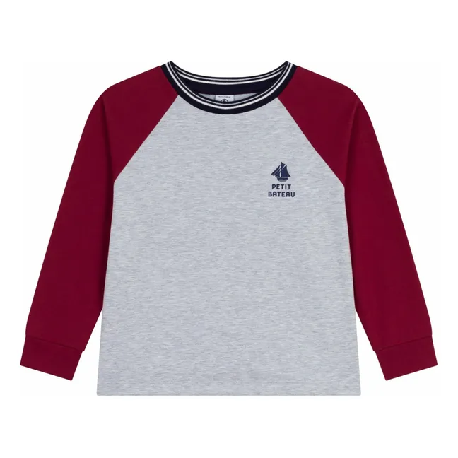 T-shirt Façon Sweat | Gris chiné