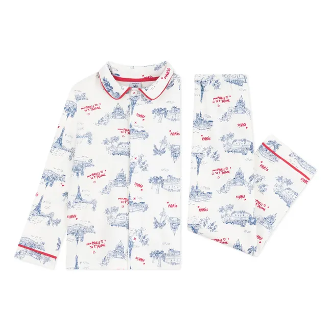 Pyjama Mon Paris Coton Bio | Blanc