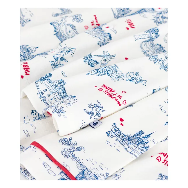 Pyjama Mon Paris Coton Bio | Blanc