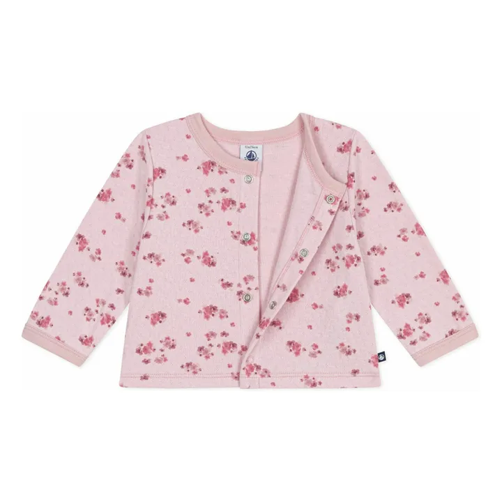 Chaleco Pointelle de algodón ecológico | Rosa- Imagen del producto n°1