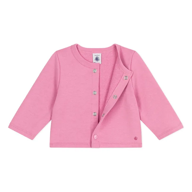 Organic cotton cardigan | Candy pink