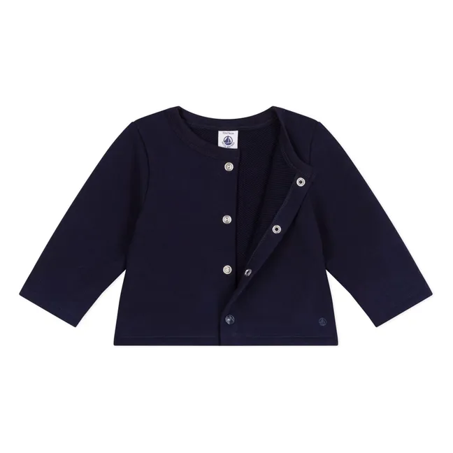 Organic cotton cardigan | Midnight blue