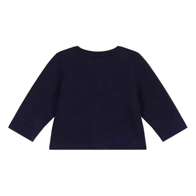 Organic cotton cardigan | Midnight blue
