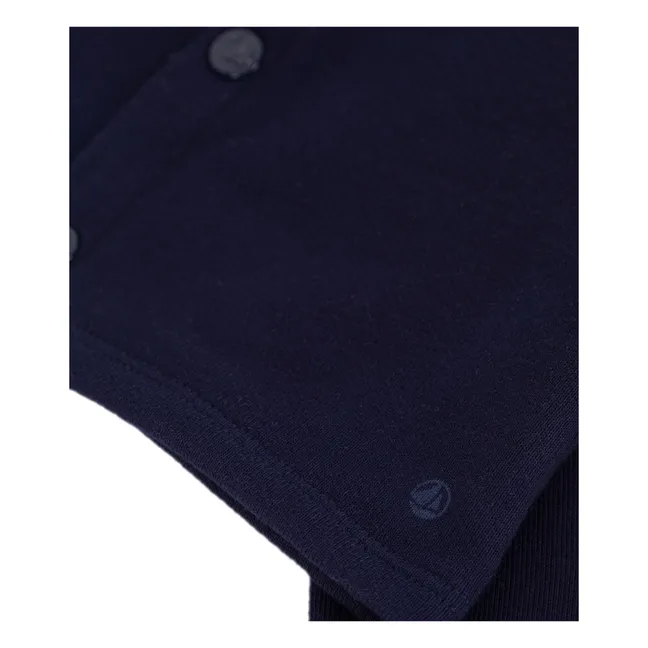Organic cotton cardigan | Midnight blue