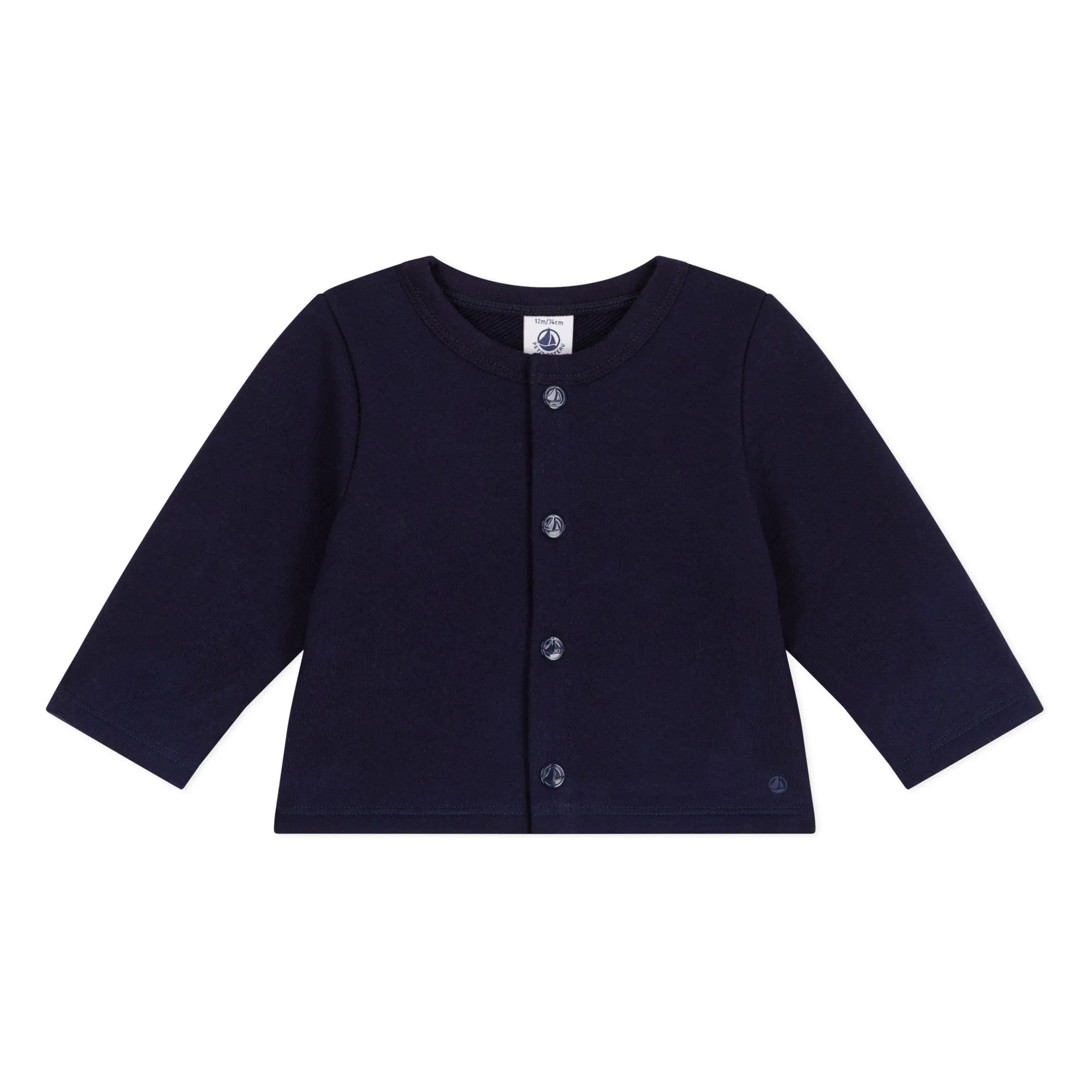Petit Bateau Midnight Blue Organic Cotton Cardigan