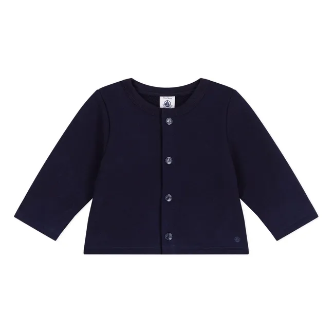 Organic cotton cardigan | Midnight blue