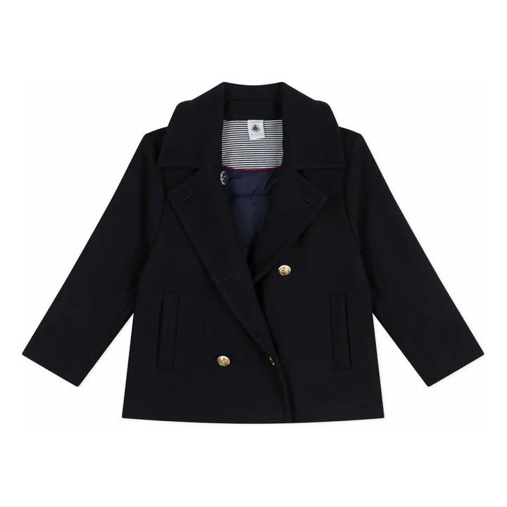 Caban Double Boutonnage Laine | Bleu nuit- Image produit n°1
