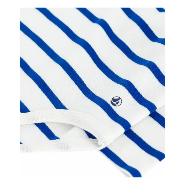 Body Col Polo Rayé Coton Bio | Ecru