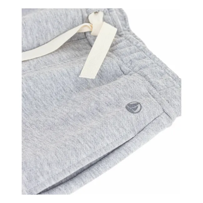 Jogger Elastiqué Coton Bio | Gris chiné