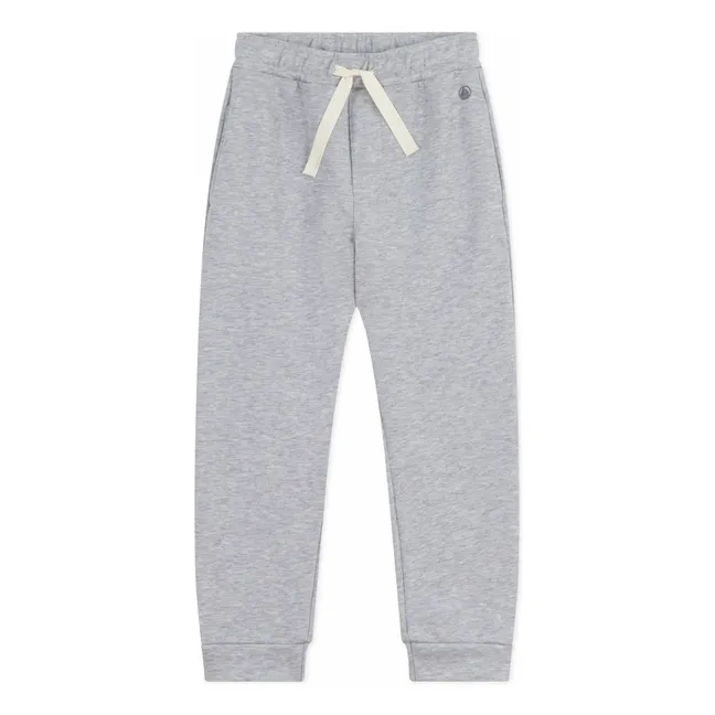 Jogger Elastiqué Coton Bio | Gris chiné