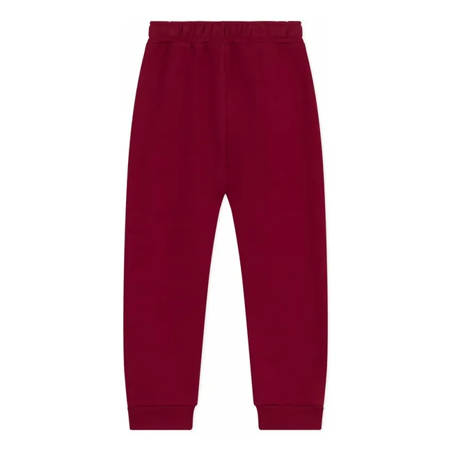 Jogger Elastiqué Coton Bio | Bordeaux