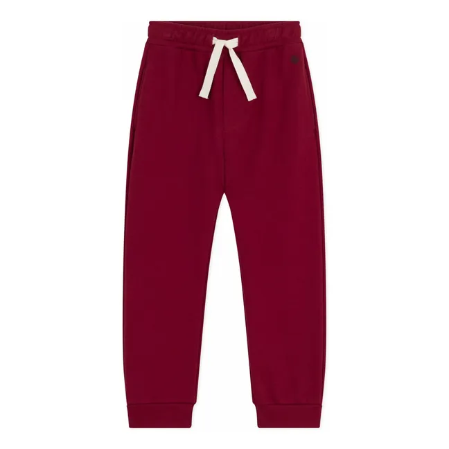Jogger Elastiqué Coton Bio | Bordeaux