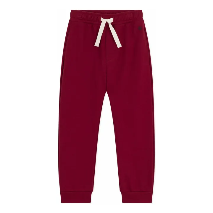 Jogger Elastiqué Coton Bio | Bordeaux- Image produit n°0