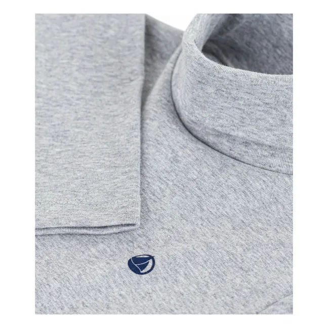 Logo turtleneck | Heather grey