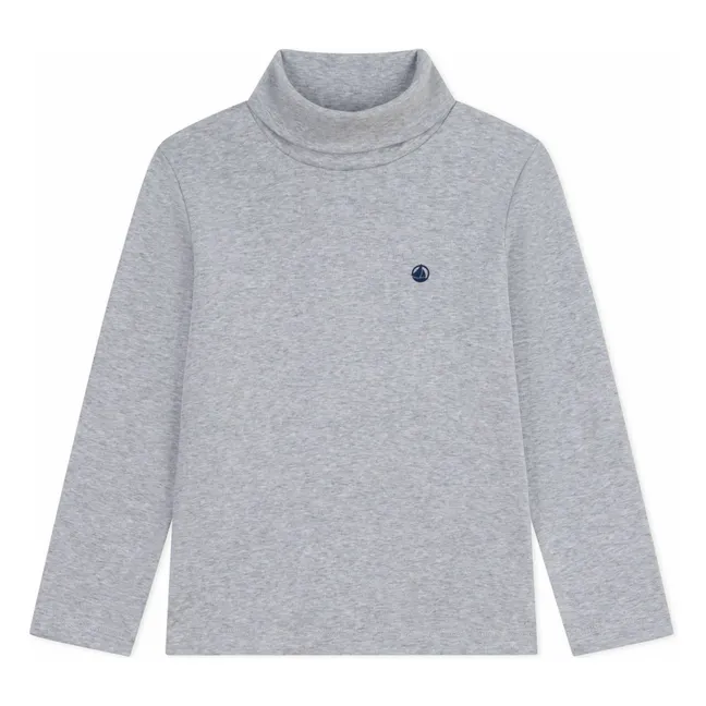 Logo turtleneck | Heather grey