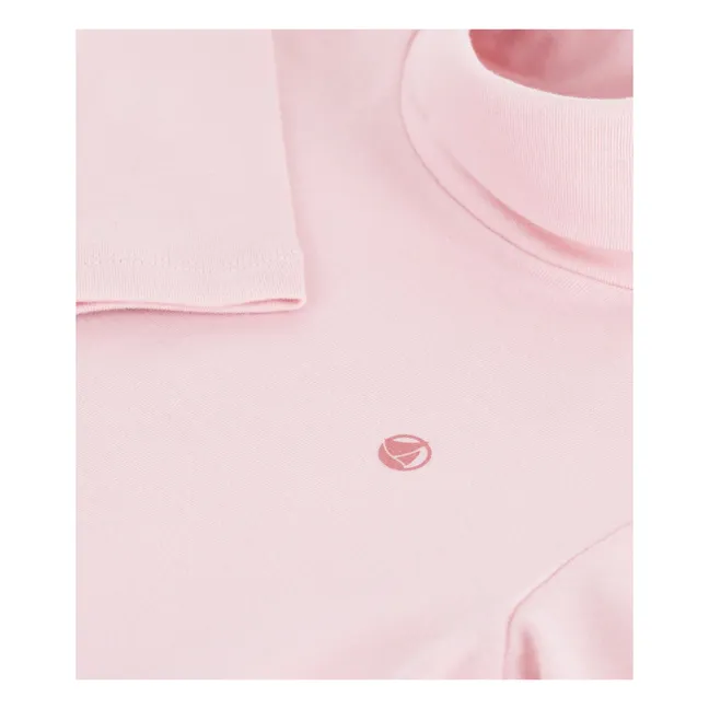 Organic cotton logo turtleneck | Pink