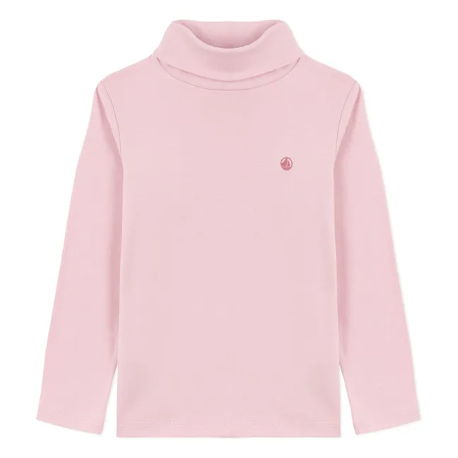 Organic cotton logo turtleneck | Pink