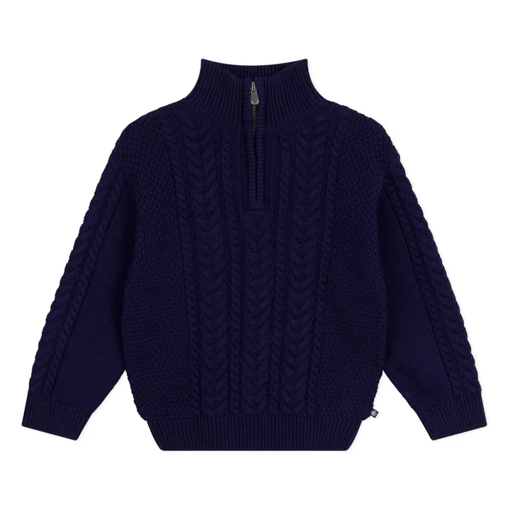 Jersey de algodón orgánico | Azul Marino- Imagen del producto n°0