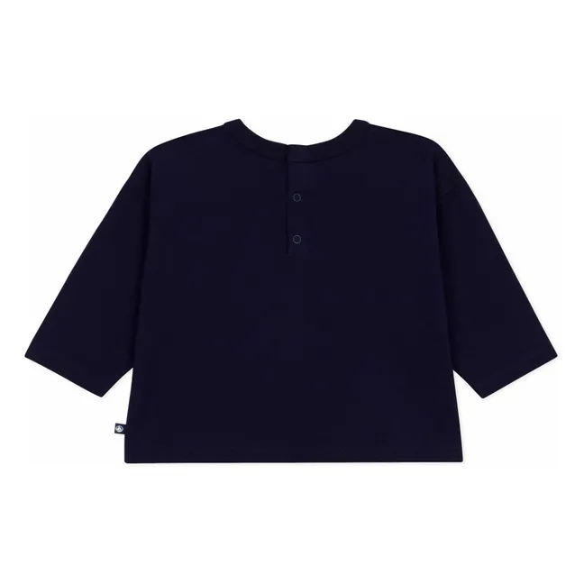 T-shirt Bateau Coton Bio | Bleu marine