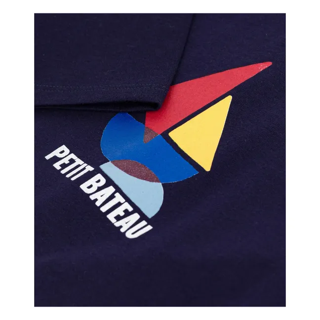 T-shirt Bateau Coton Bio | Bleu marine