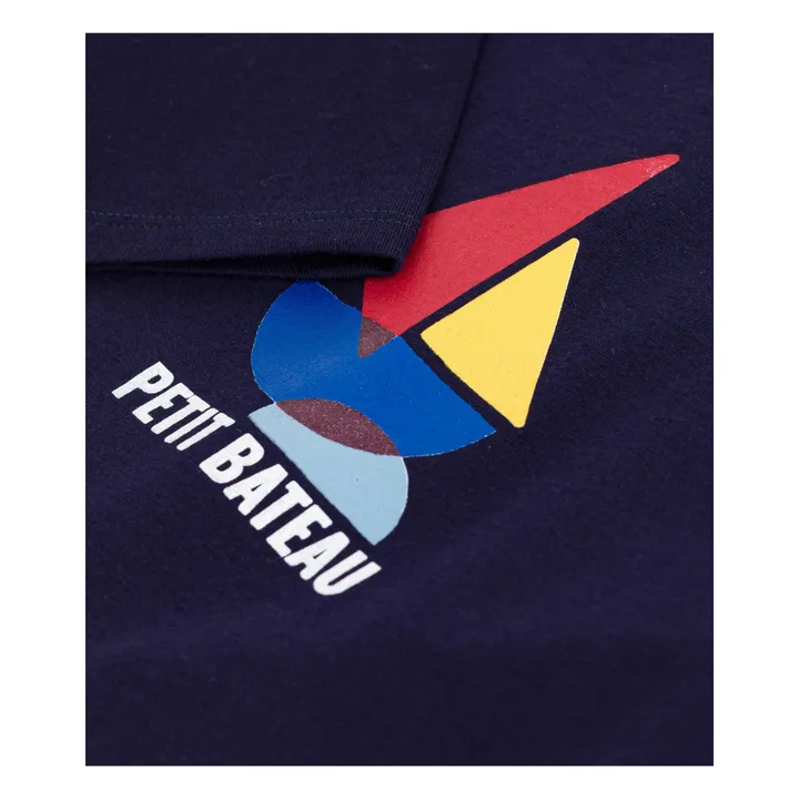 Camiseta Bateau de algodón ecológico | Azul Marino- Imagen del producto n°2