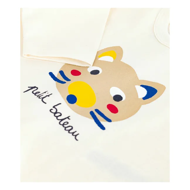 T-shirt Chat Coton Bio | Ecru