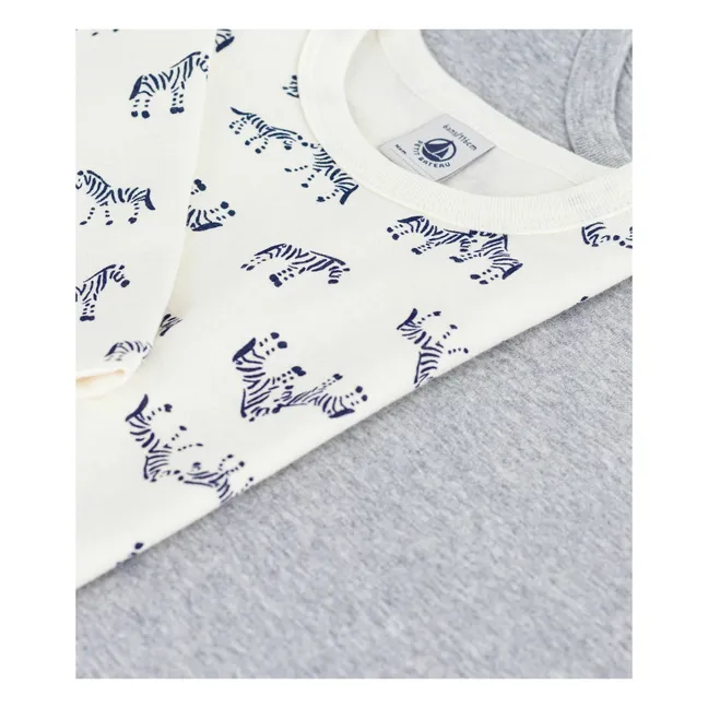 Set of 2 Zebra T-shirts | Ecru