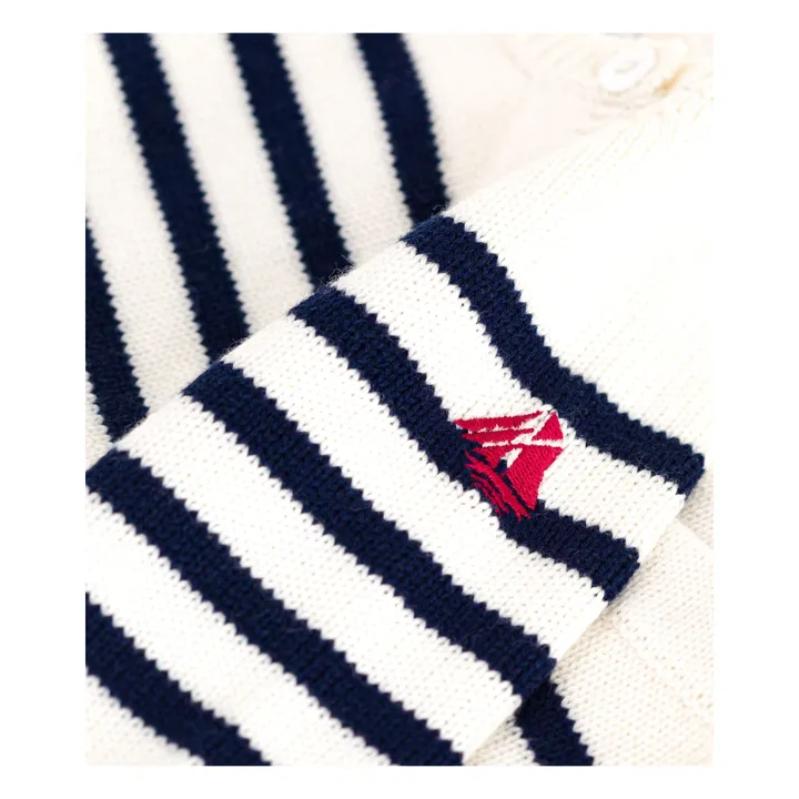 Ensemble Pull et Pantalon Marinière Laine | Ecru- Image produit n°3
