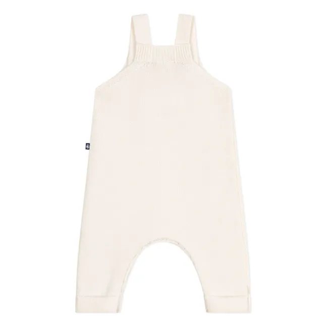 Wool Knit Dungarees | Ecru