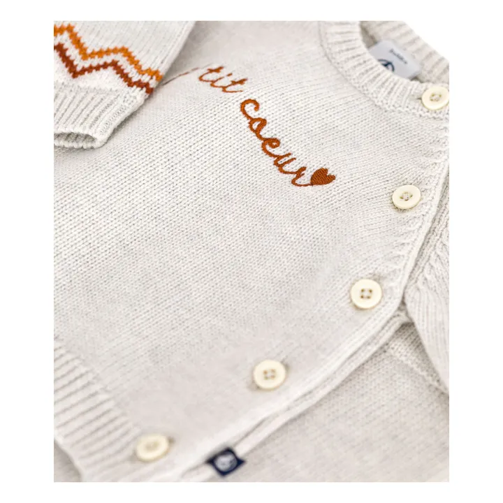 Conjunto de jersey y pantalón de lana P'tit Cœur | Beige chiné- Imagen del producto n°3