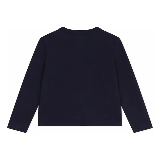 Organic Cotton Heart Vest | Navy blue