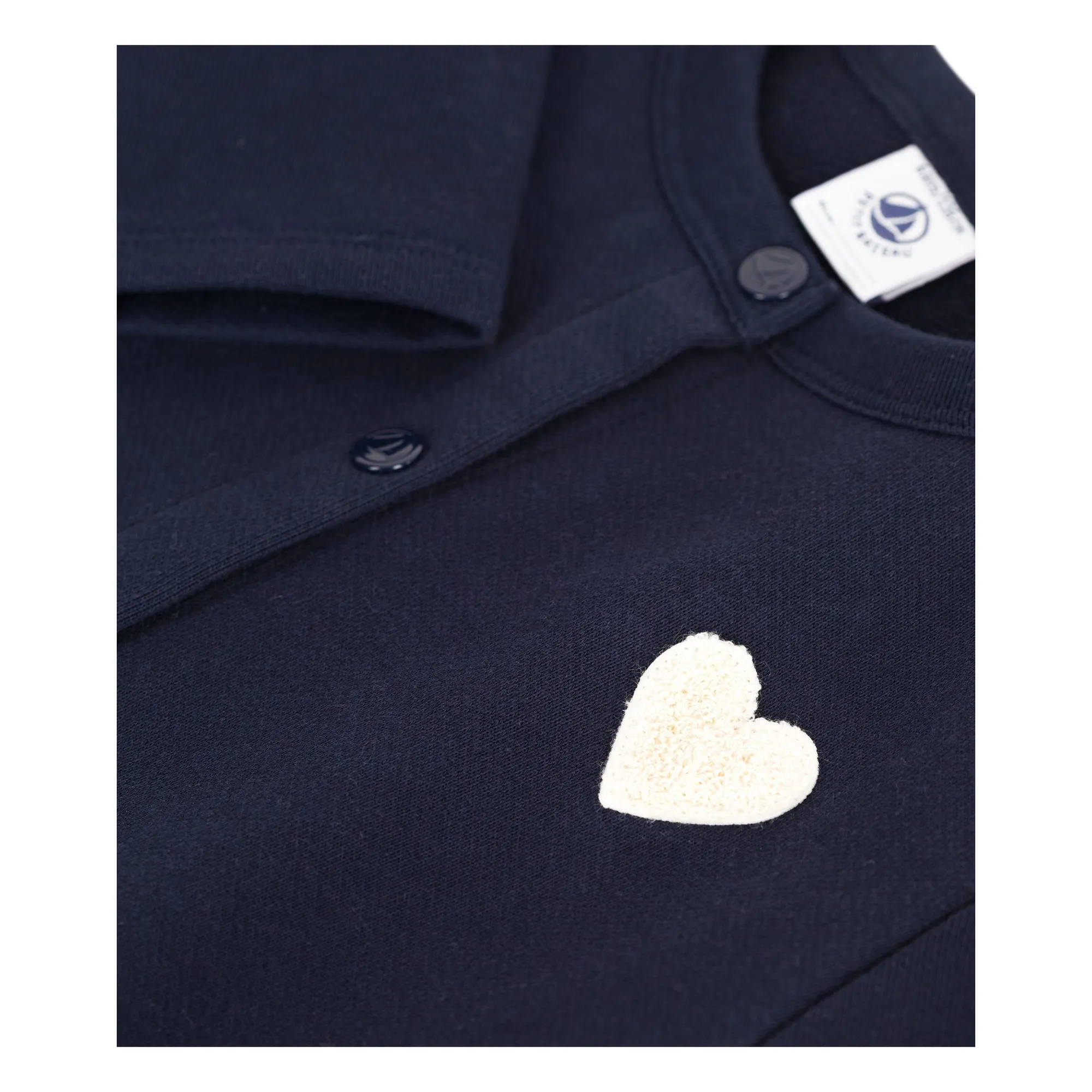 Organic Cotton Heart Vest | Navy blue- Product image n°3