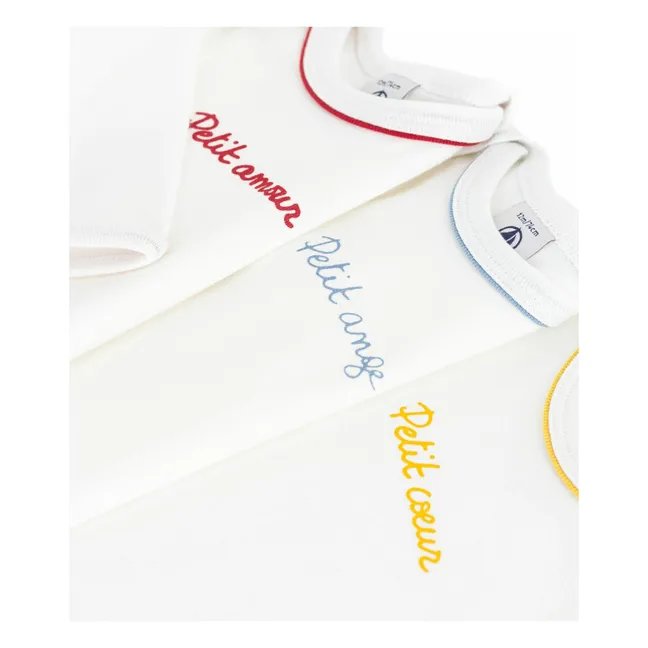 Lot 3 Bodies Petit Ange Coton Bio | Ecru