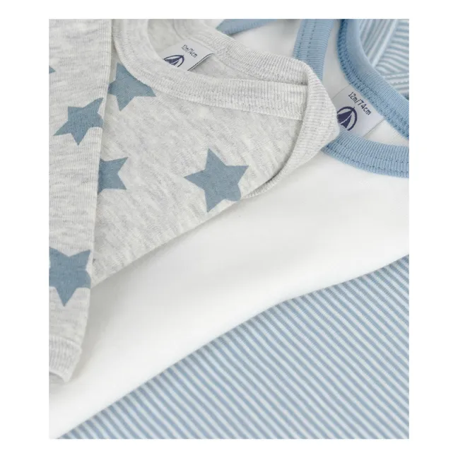 Lot 3 Bodies Rayés | Bleu