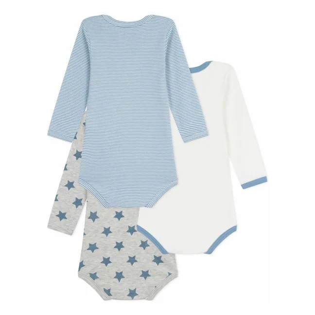 Lot 3 Bodies Rayés | Bleu