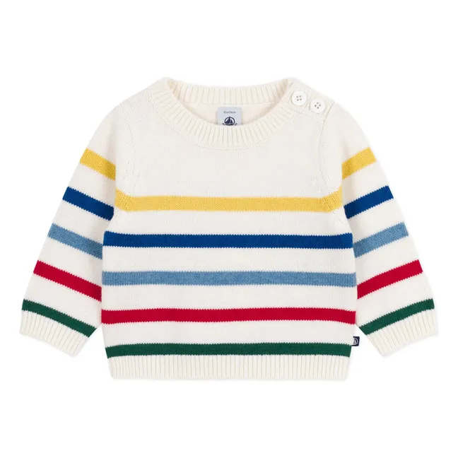 Marinière sweater  | Ecru