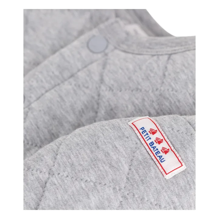 Logo Button Vest | Heather grey- Product image n°3