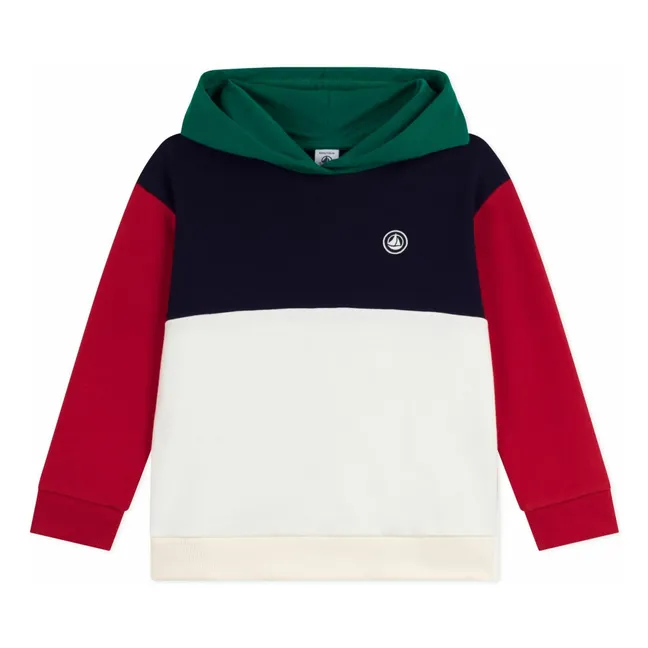 Sudadera Colorblock Logo | Crudo