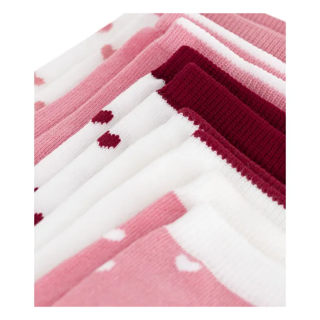 5er-Pack Sockenpaare Herzen | Rosa
