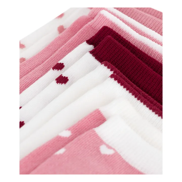5er-Pack Sockenpaare Herzen | Rosa- Produktbild Nr. 1