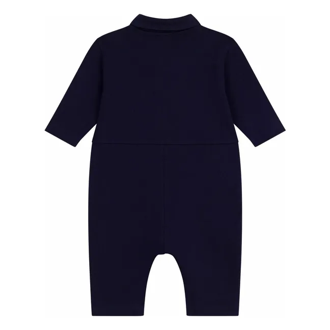 Combinaison Pompiste Jersey Coton Bio | Bleu nuit