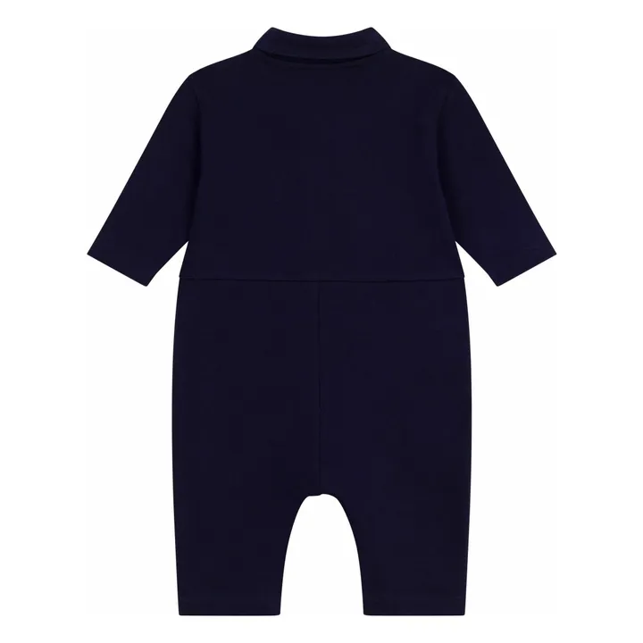 Combinaison Pompiste Jersey Coton Bio | Bleu nuit- Image produit n°1
