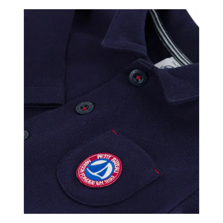 Combinaison Pompiste Jersey Coton Bio | Bleu nuit- Image produit n°2
