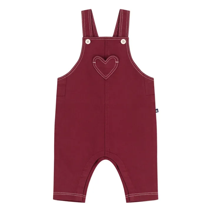 Salopette Cœur | Bordeaux- Image produit n°0