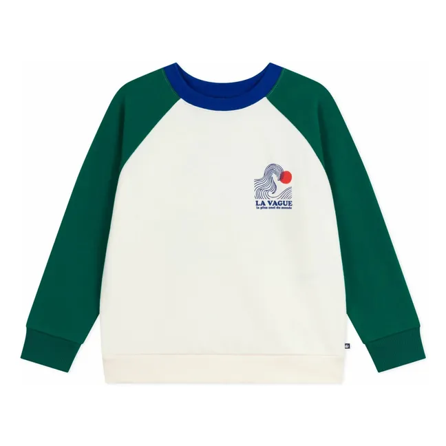 Sweat Colorblock La Vague | Ecru
